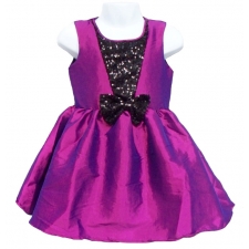 Organza Special Occasion dress in Plum and silver -- £7.99 per item - 7 pack